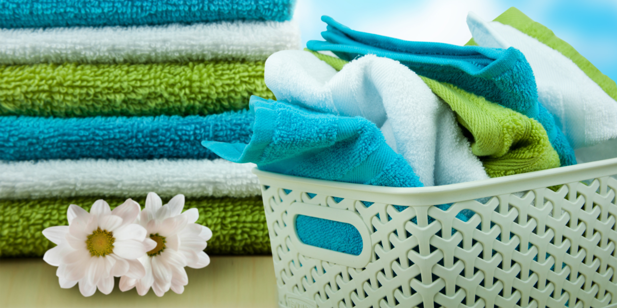 Towel Laundry Blue And Green 1200X600